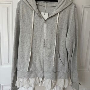 Clu ruffle sweatshirt NWT L
